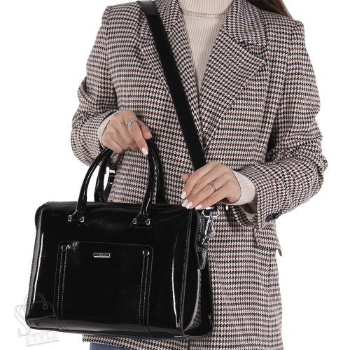 Сумка женская кожаная 9221-1 black Velina Fabbiano-Safenta