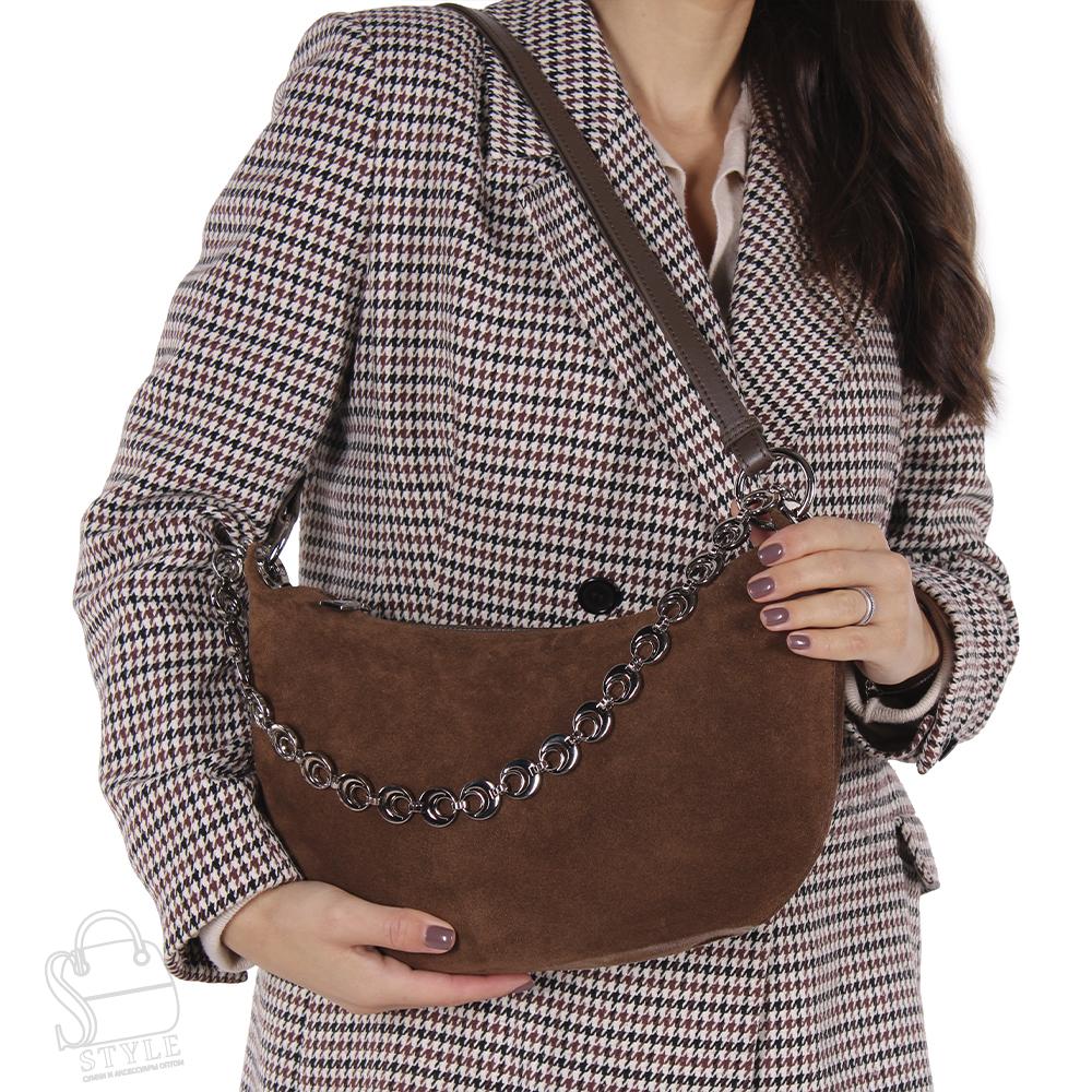 Сумка женская кожаная 2738VGAA coffee Vitelli Grassi