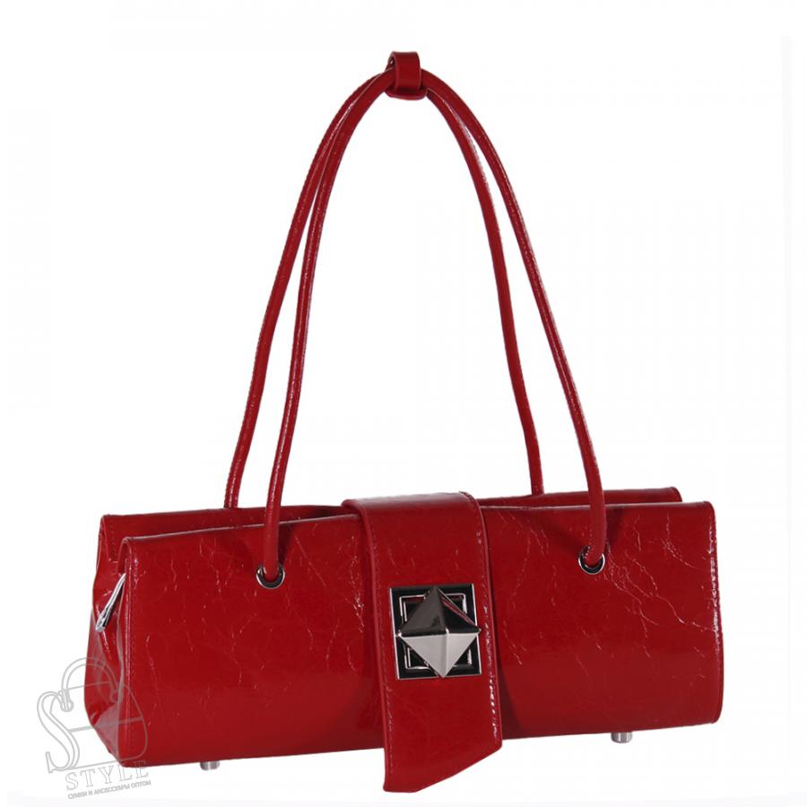 Сумка женская кожаная 3287Q red Polina&Eiterou
