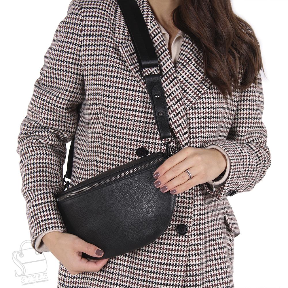 Сумка женская кожаная 6022NN black Natale Navetta