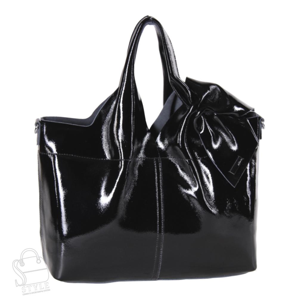 Сумка женская кожаная 98184 black Velina Fabbiano-Safenta