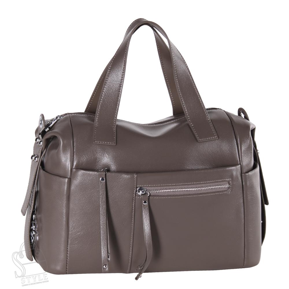 Сумка женская кожаная 6619VG gray Vitelli Grassi