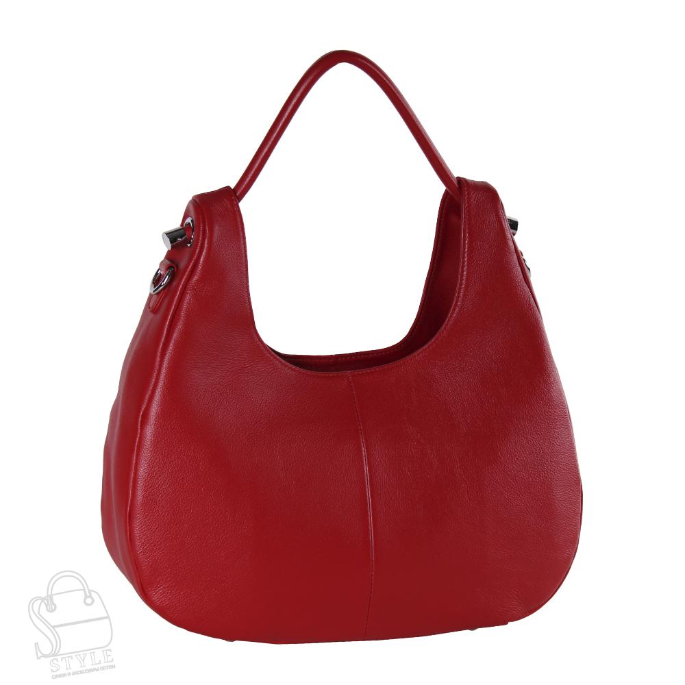Сумка женская кожаная 6087Q red Polina&Eiterou