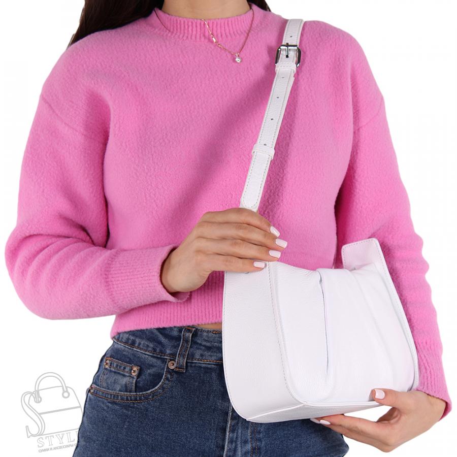 Сумка женская кожаная 98086 white Velina Fabbianno-Safenta/30 в Новосибирске