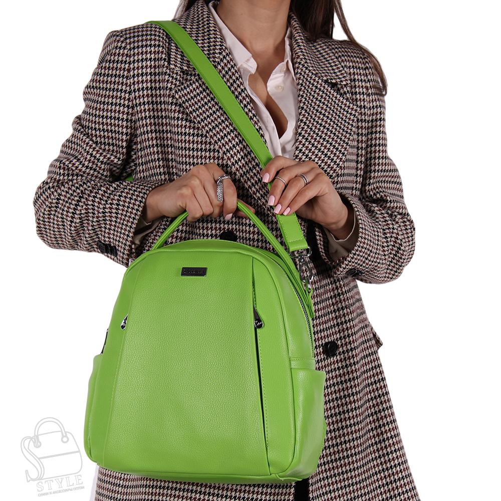 Рюкзак женский 670075-1 green Velina Fabbiano-Safenta/30 в Новосибирске