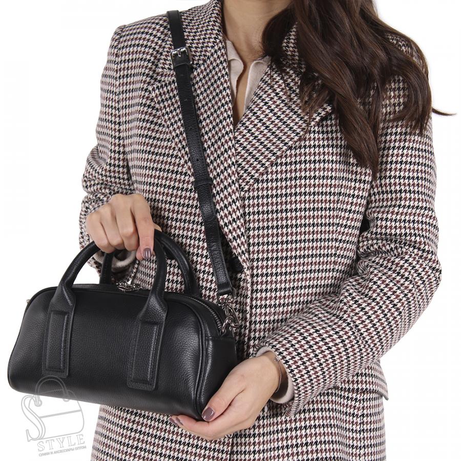 Сумка женская кожаная 668NN black Natale Navetta