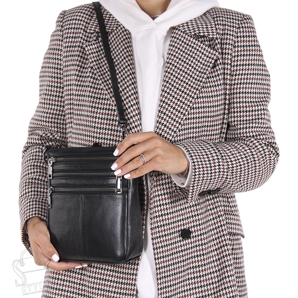 Сумка женская кожаная 719NN black Natale Navetta