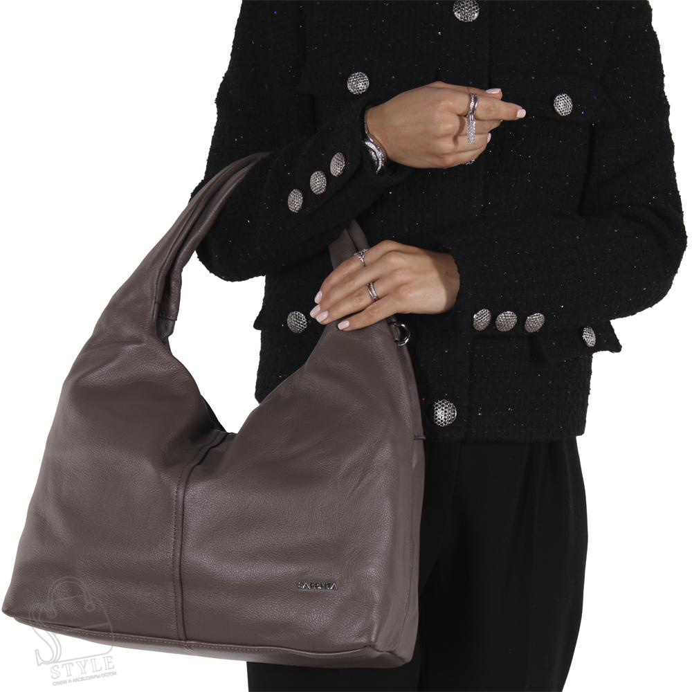 Сумка женская кожаная 970272 khaki Velina Fabbiano-Safenta