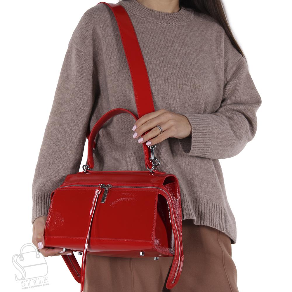 Сумка женская кожаная 1353THG red Polina&Eiterou