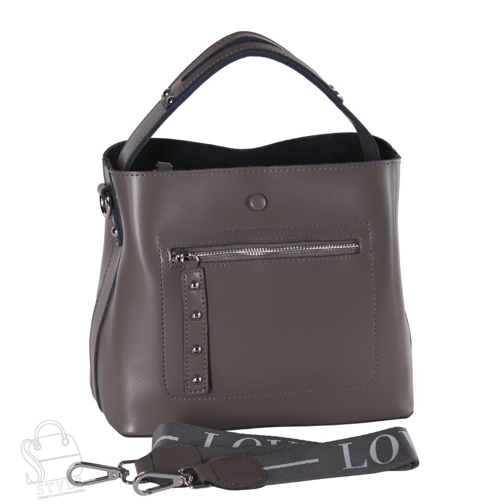 Сумка женская кожаная 8702NN gray Natale Navetta