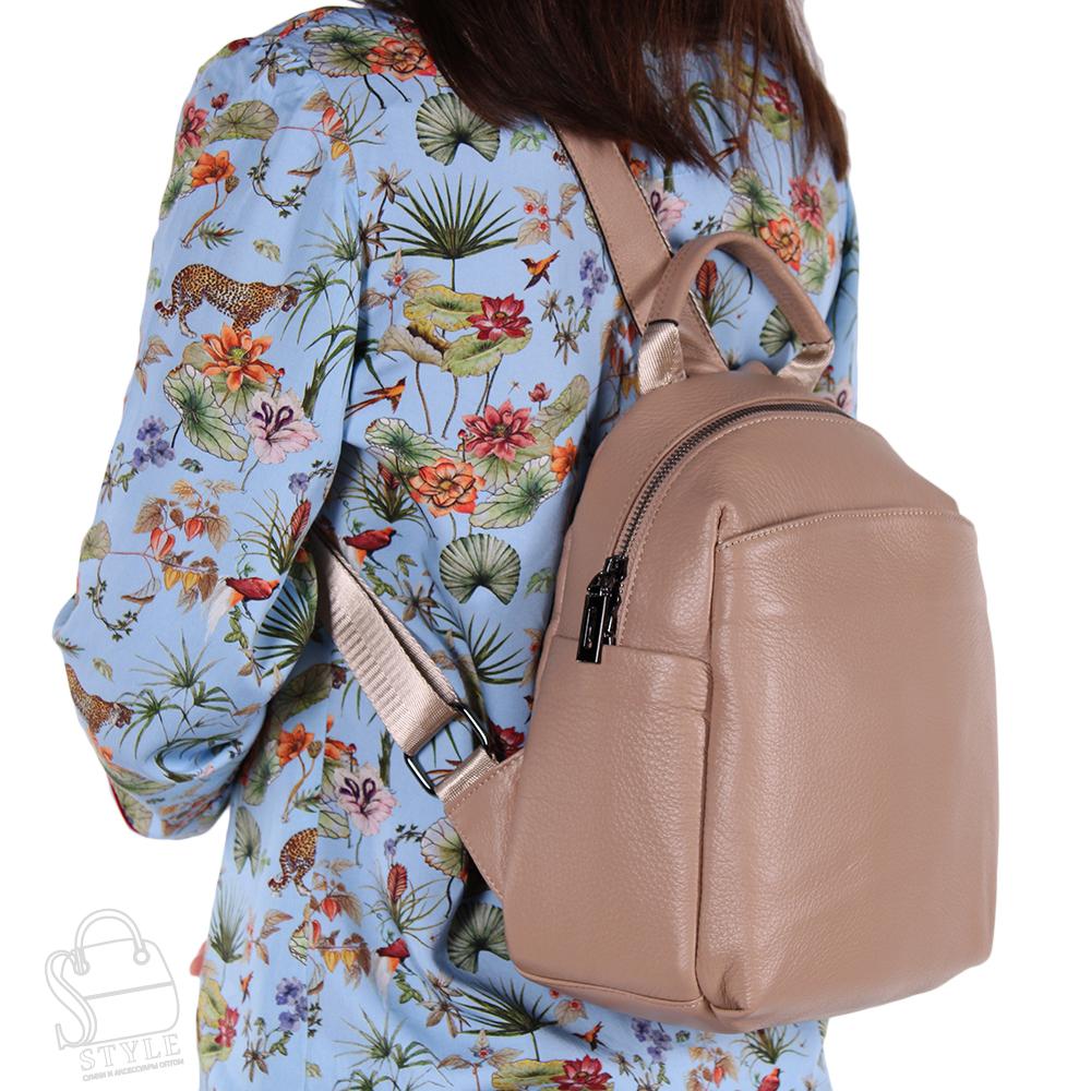 Рюкзак женский кожаный 679VG beige Vitelli Grassi/30