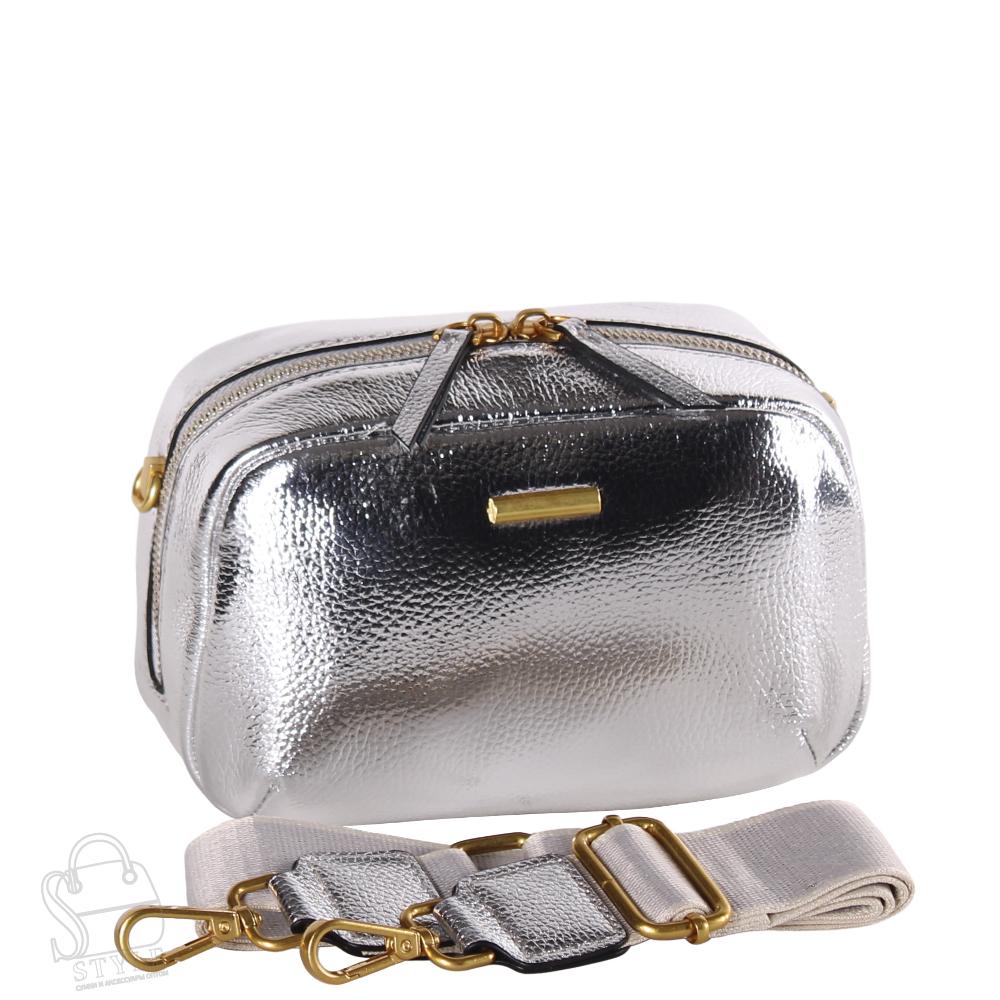 Сумка женская кожаная 8716NN silver Natale Navetta