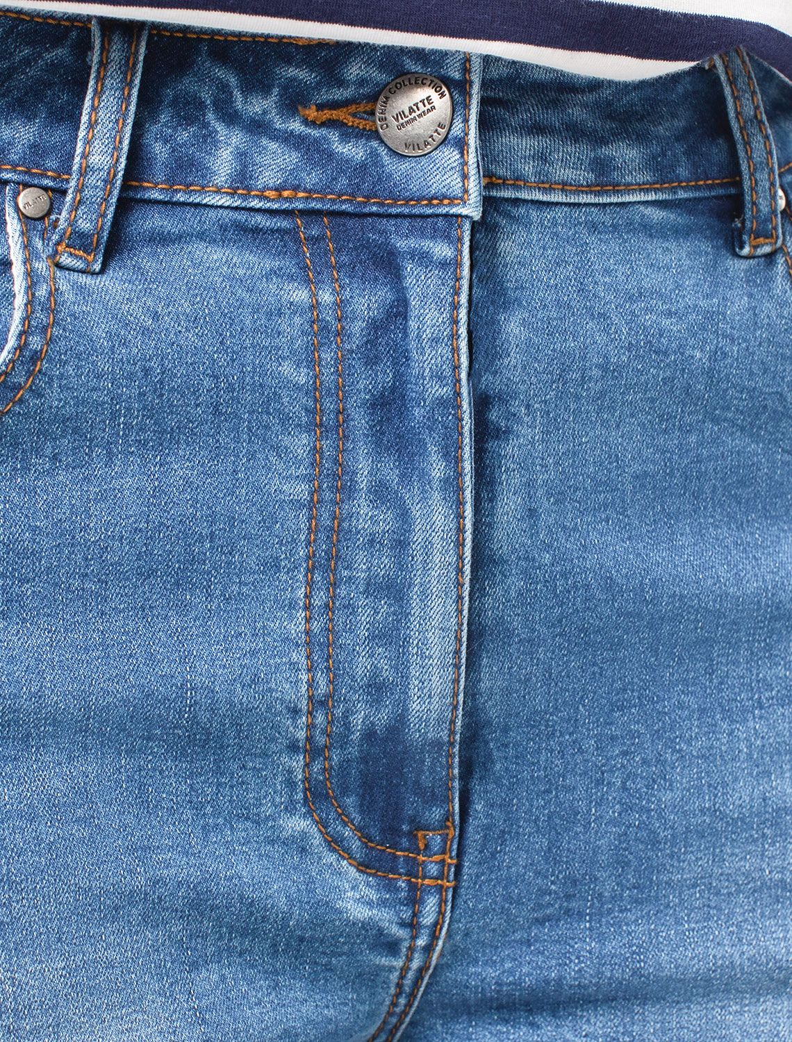 Шорты из эластичного денима D58.026 синий