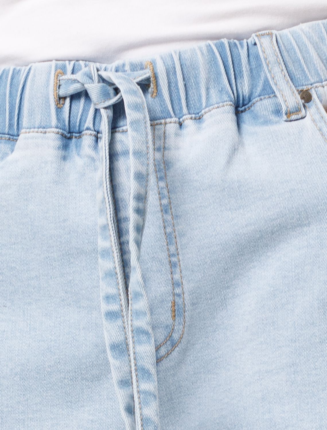 Шорты из эластичного денима D58.027 светло-голубой