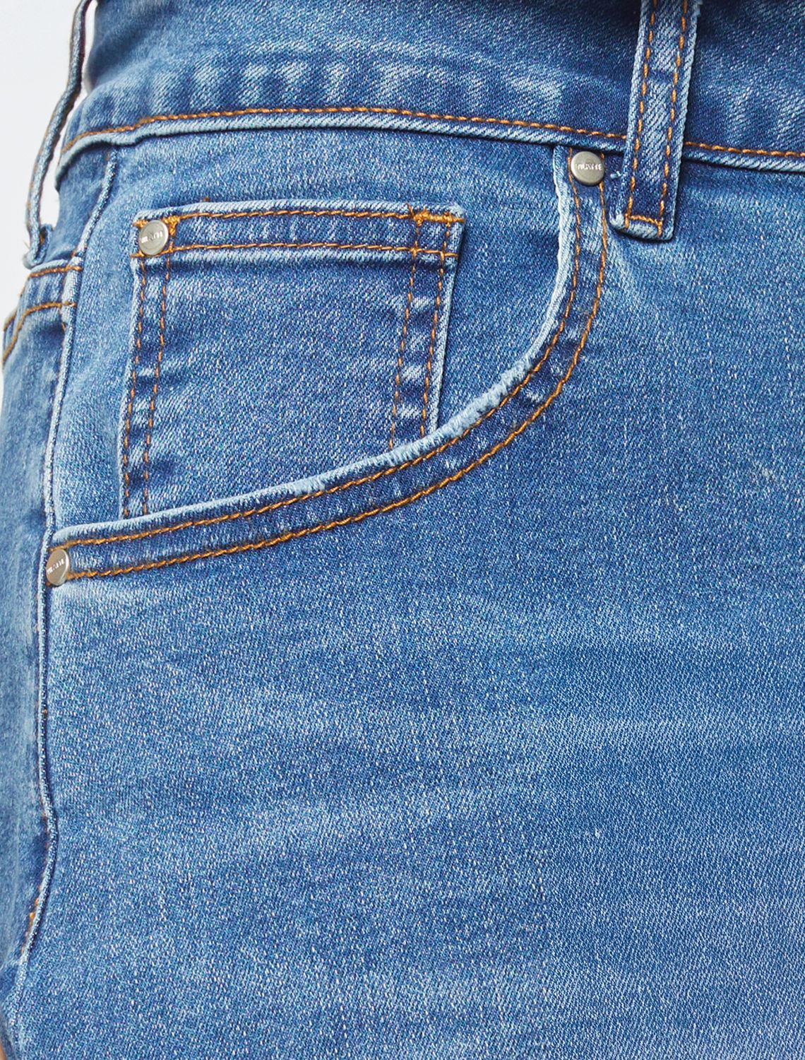 Шорты из эластичного денима D58.026 синий