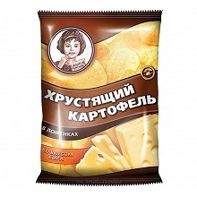 «Хрустящий картофель», чипсы со вкусом сыра, произведены из свежего картофеля, 40 г ВЧ804