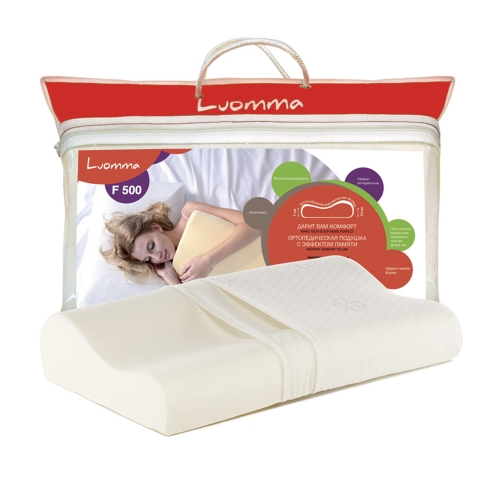 Подушка ортопедическая Luomma с эффектом памяти, двухваликовая подростковая LumF-500