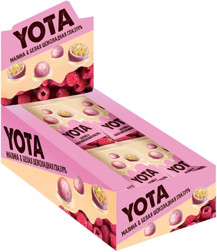 ОС970, Yota Драже в белой шоколадной глазури с малиной, 40 г.