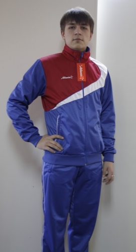 Спортивный костюм  Модель-72-7 голубой-красный-белый