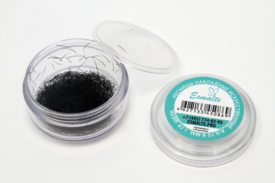 Ресницы Esmalte в банке A-0.15 - 8мм 1гр. Шелк (КОПИИ)