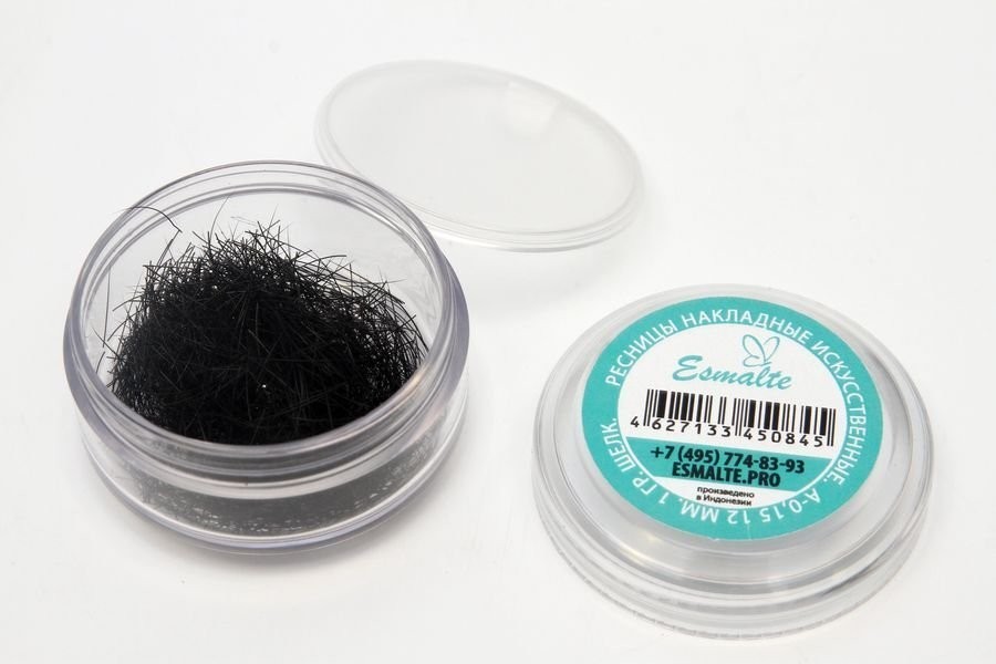 Ресницы Esmalte в банке A-0.15 - 12мм 1гр. Шелк (КОПИИ)