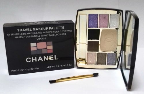 Тени с пудрой Chanel Travel Makeup Palette 33 гр. (КОПИИ)