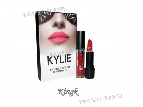 Помада+блеск Kylie Fashion Charm Lips (1шт) (КОПИИ)