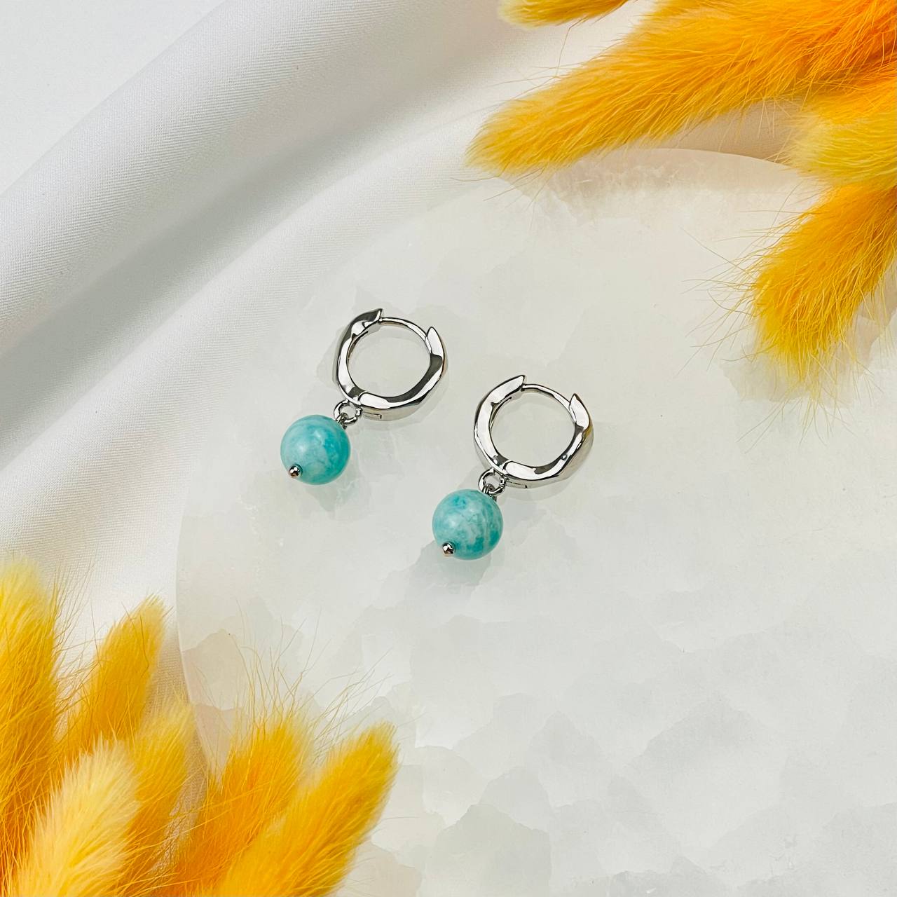 Радуга Самоцветов Серьги из Амазонита