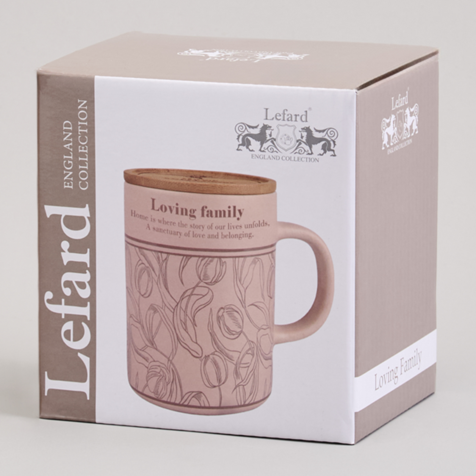 КРУЖКА LEFARD 400МЛ С БАМБУКОВОЙ КРЫШКОЙ