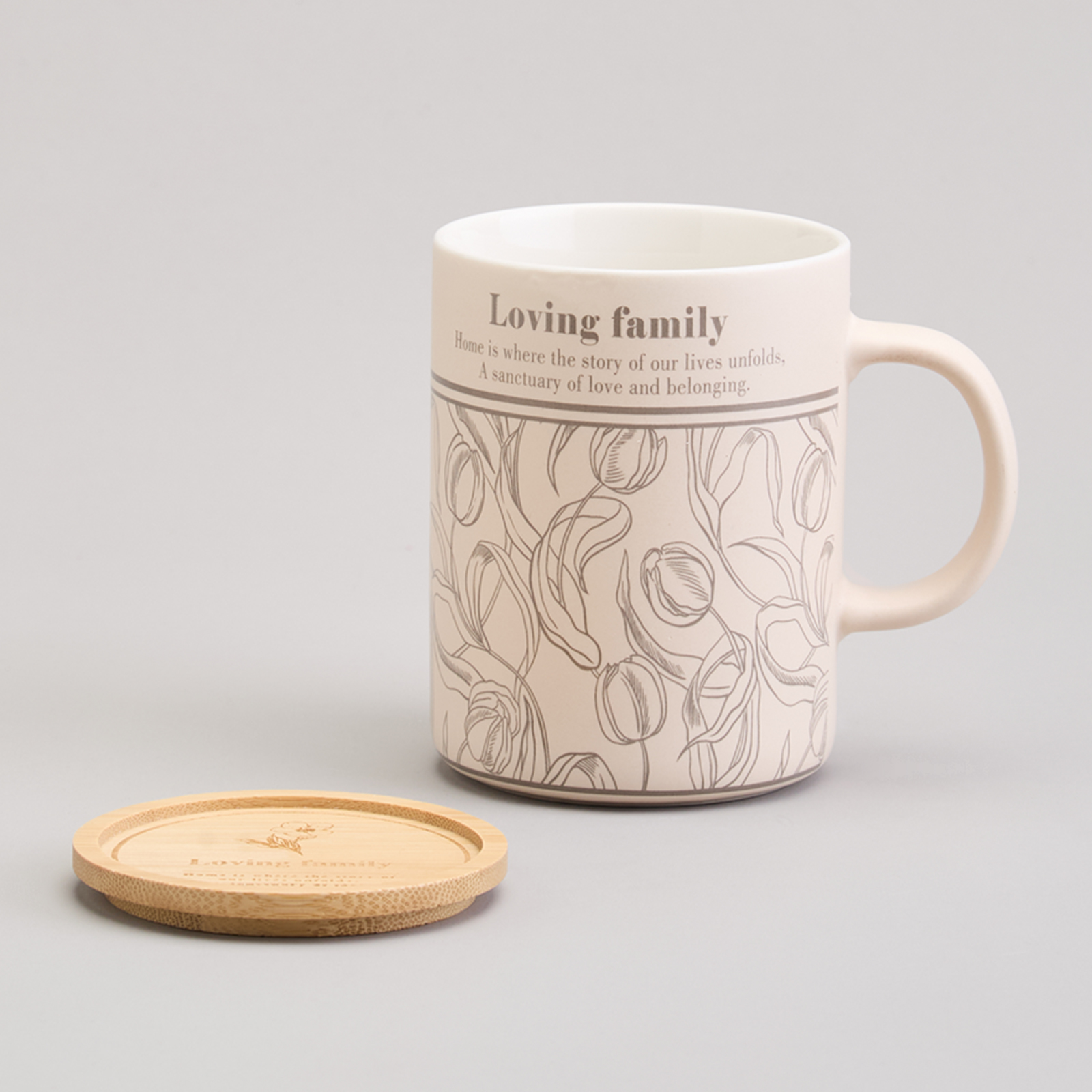 КРУЖКА LEFARD 400МЛ С БАМБУКОВОЙ КРЫШКОЙ