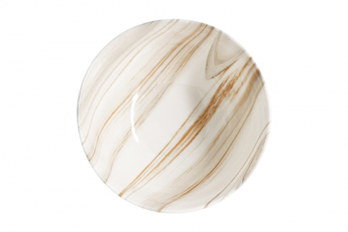 Салатник, 15,5х7,5 см, 700 мл, фарфор P, белый, мрамор, Royal Marble, 62769