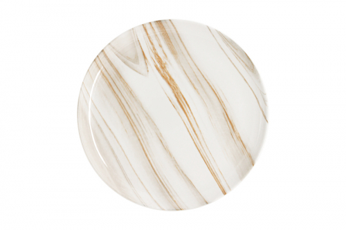 Тарелка закусочная, 21 см,  фарфор P, белая, мрамор, Royal Marble, 62766