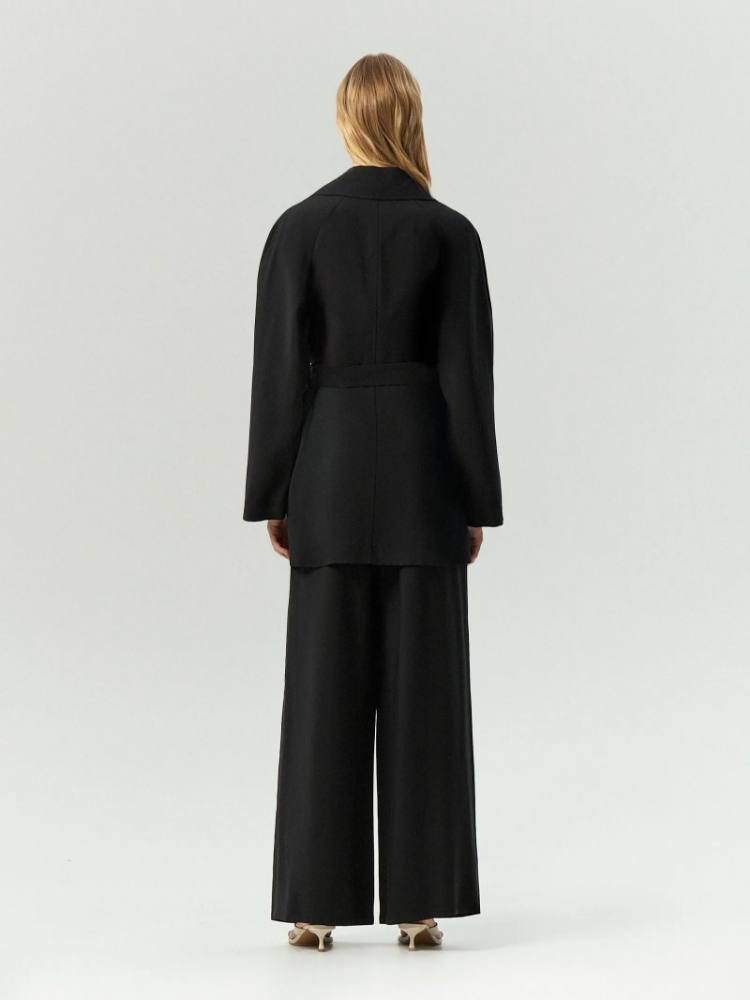 Жакет с поясом ,
93% вискоза, 7% полиэстер ,