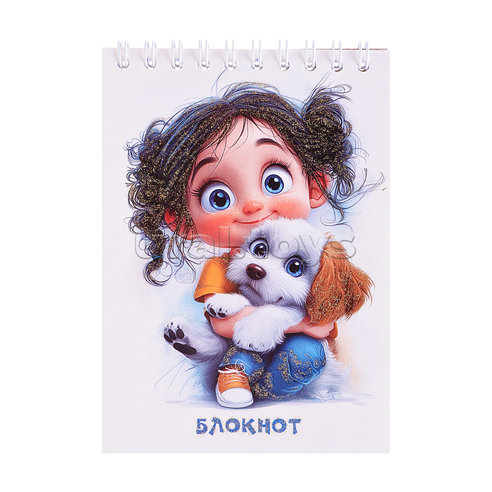 Блокнот А6 кл.48л. картон, блестки
