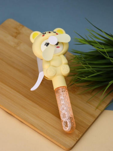 Портативный механический ручной вентилятор «Interesting kitty», yellow