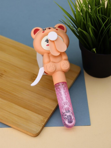Портативный механический ручной вентилятор «Interesting kitty», pink
