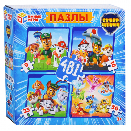 Набор пазлов 4 в 1 