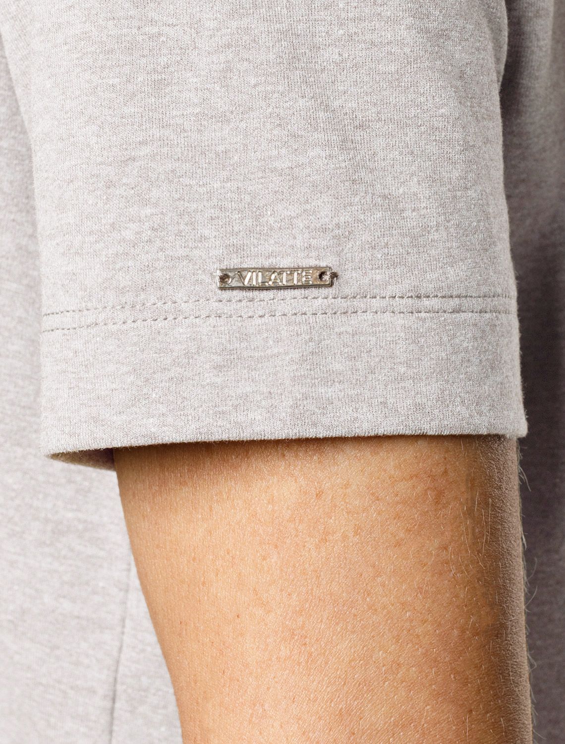 Футболка из премиального хлопка D49.110 кофейный меланж