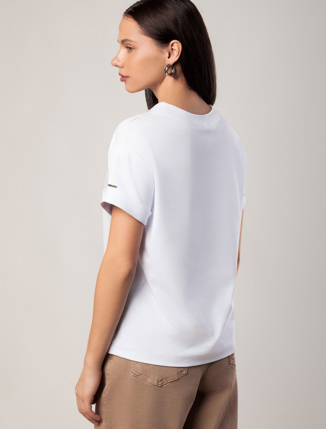 Футболка из премиального хлопка с авторским принтом D49.117 белый_soul shine