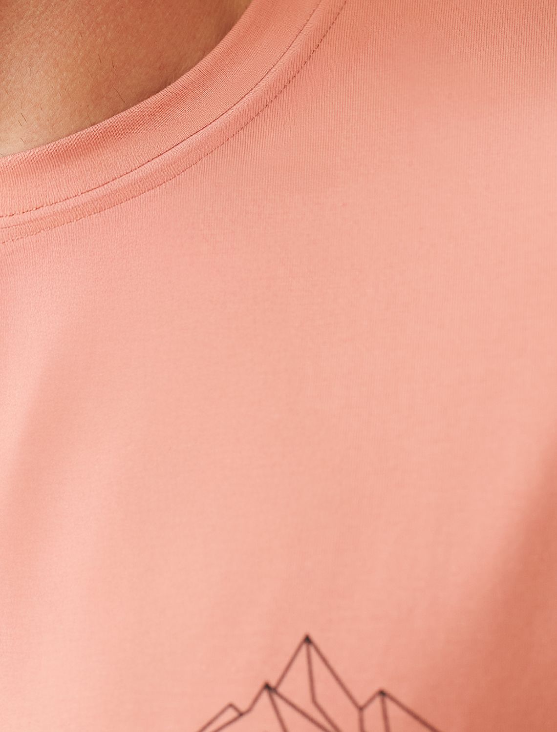 Футболка из премиального хлопка с авторским принтом U49.045 коралловый_wanderlust