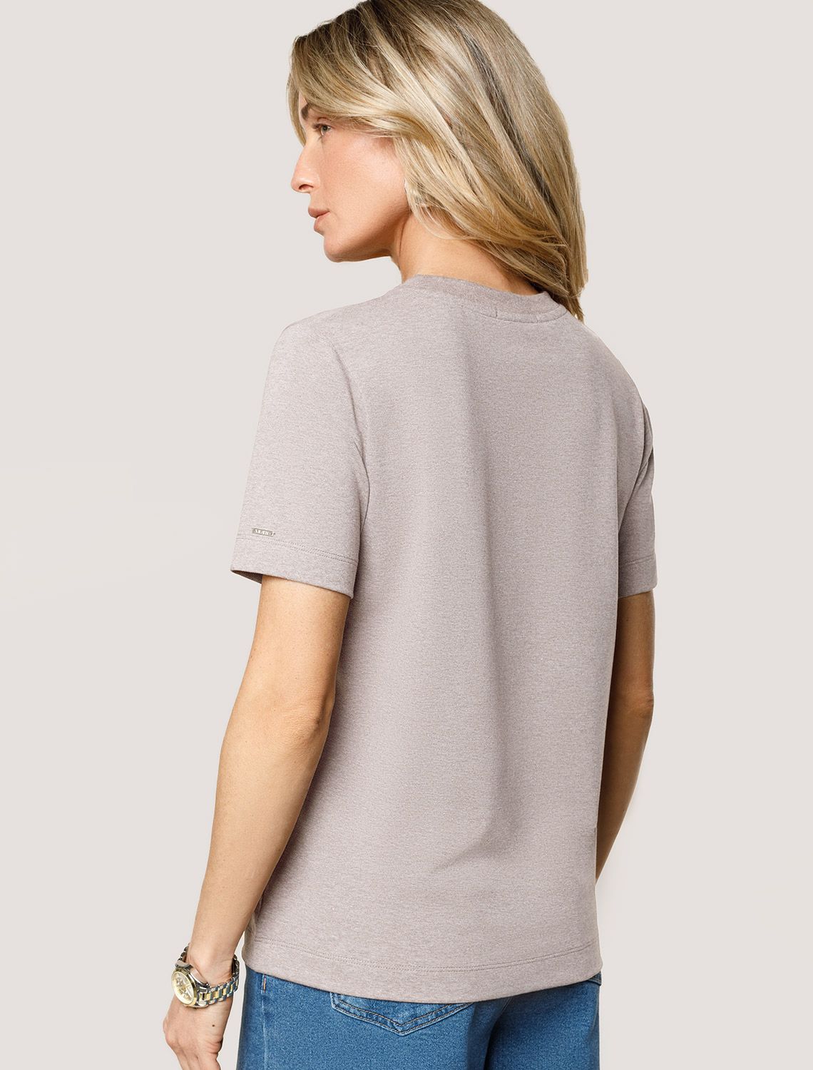 Футболка из премиального хлопка D49.110 кофейный меланж