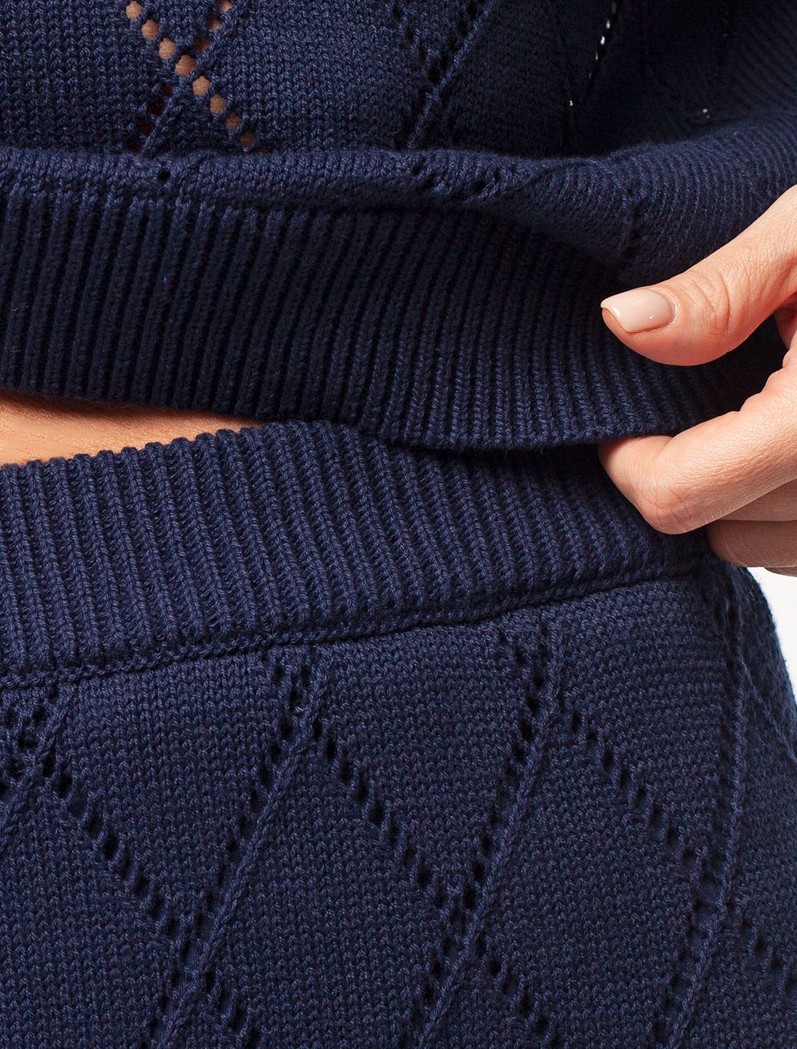 Ст.цена 2490р Вязаная юбка на подкладке D36.013 темно-синий