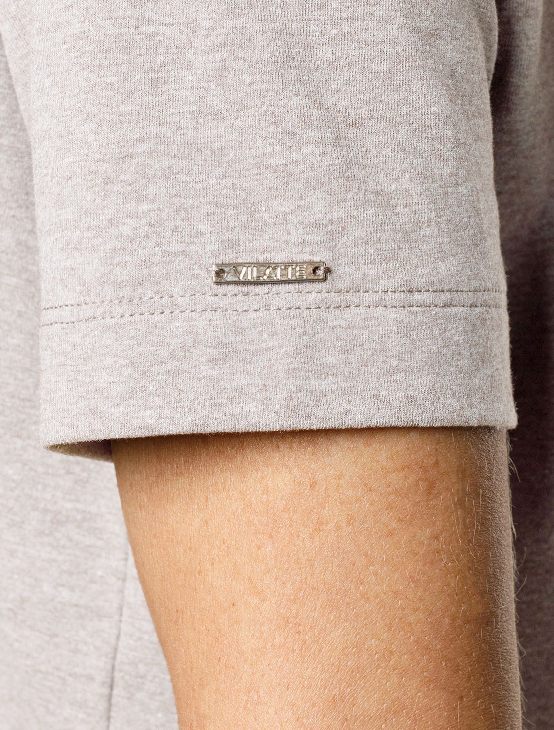 Футболка из премиального хлопка D49.110 кофейный меланж