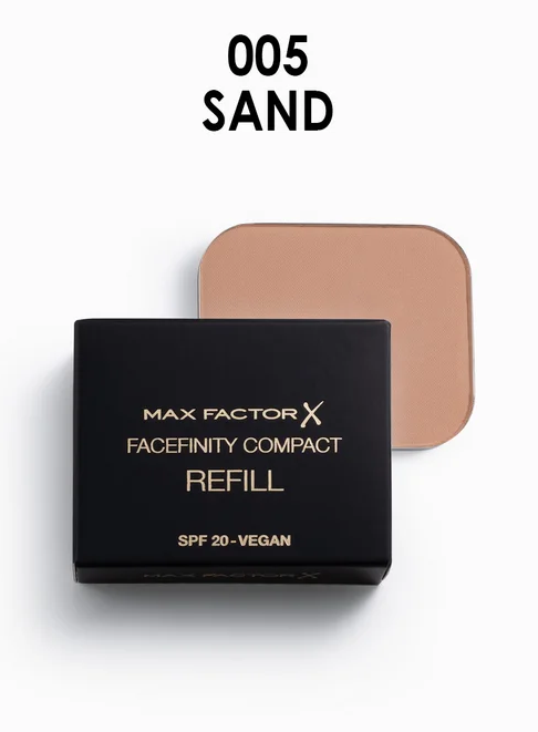 Max Factor Основа Компактная Суперустойчивая Facefinity Compact Ж Товар 005 тон зап. Блок
