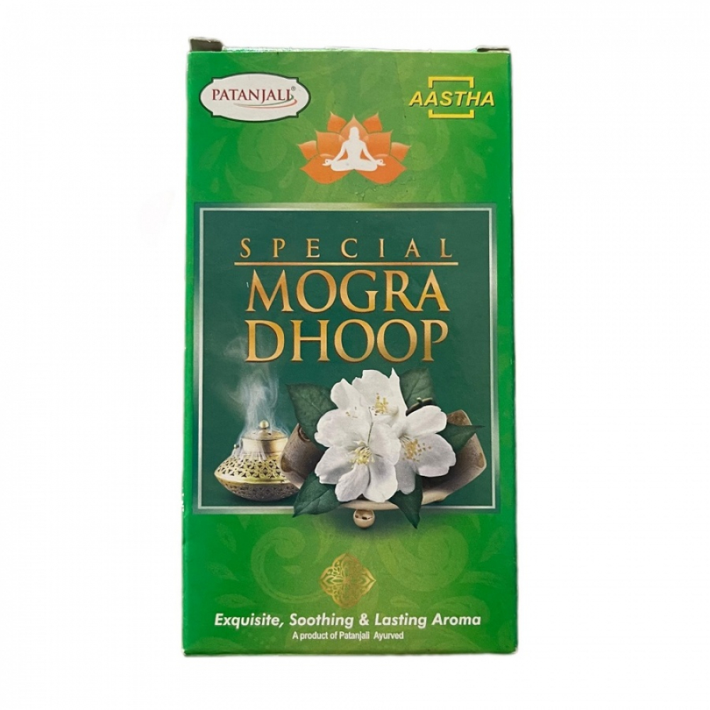 PATANJALI Aastha Special Mogra Dhoop Благовония мягкие Дхуп Могра 10шт