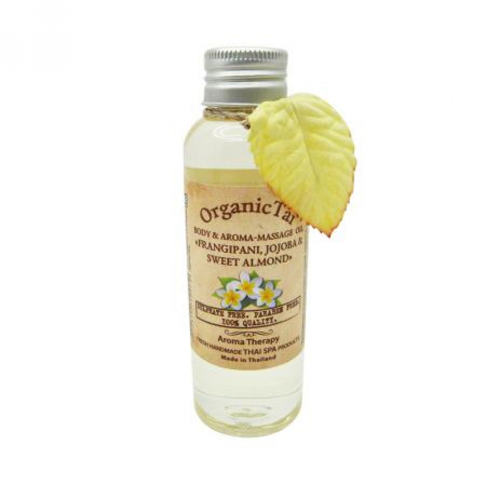 ORGANIC TAI Body Oil Масло для тела и аромамассажа Франжипани Жожоба и Сладкий миндаль 120мл