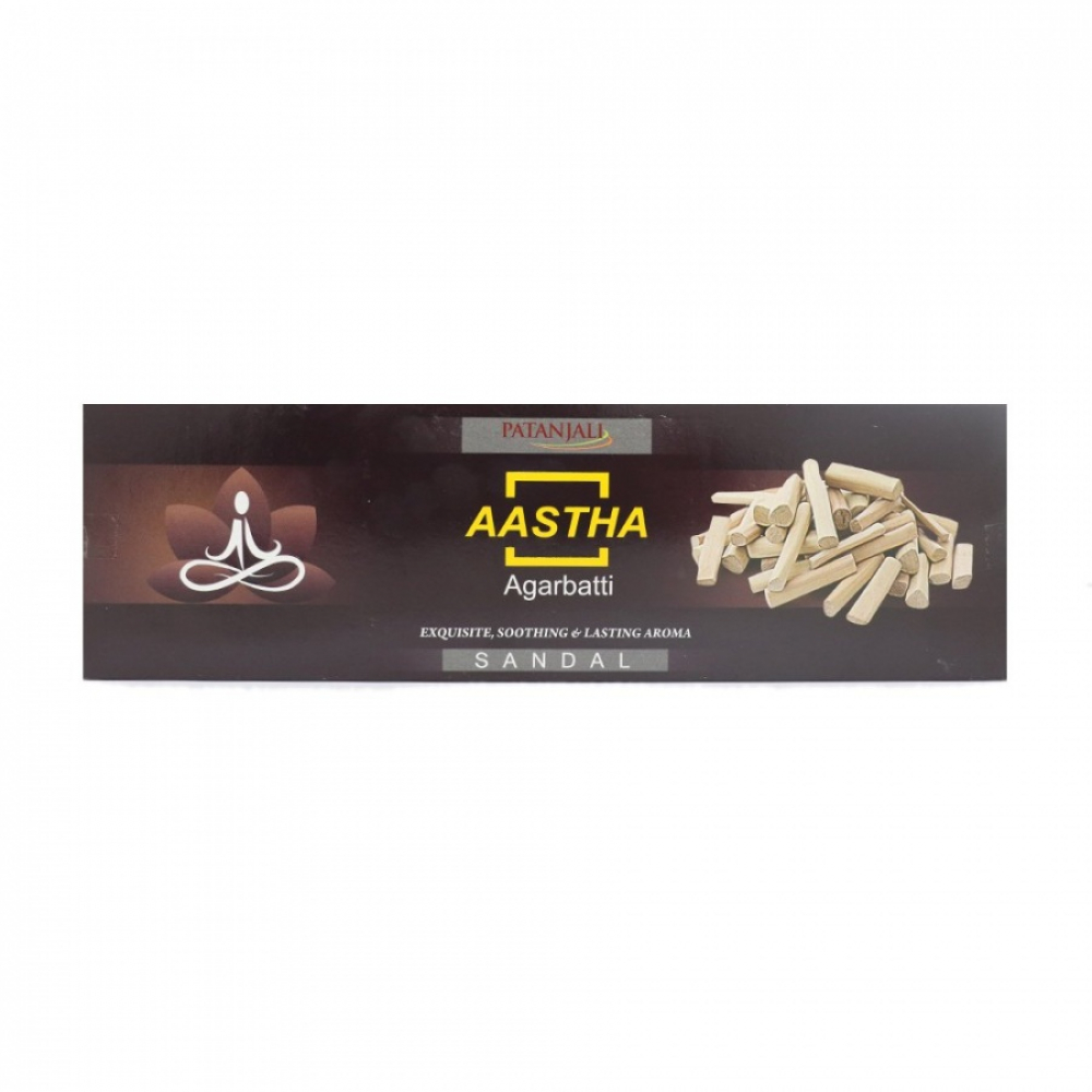PATANJALI Aastha Agarbatti Sandal Благовоние Сандал 25г
