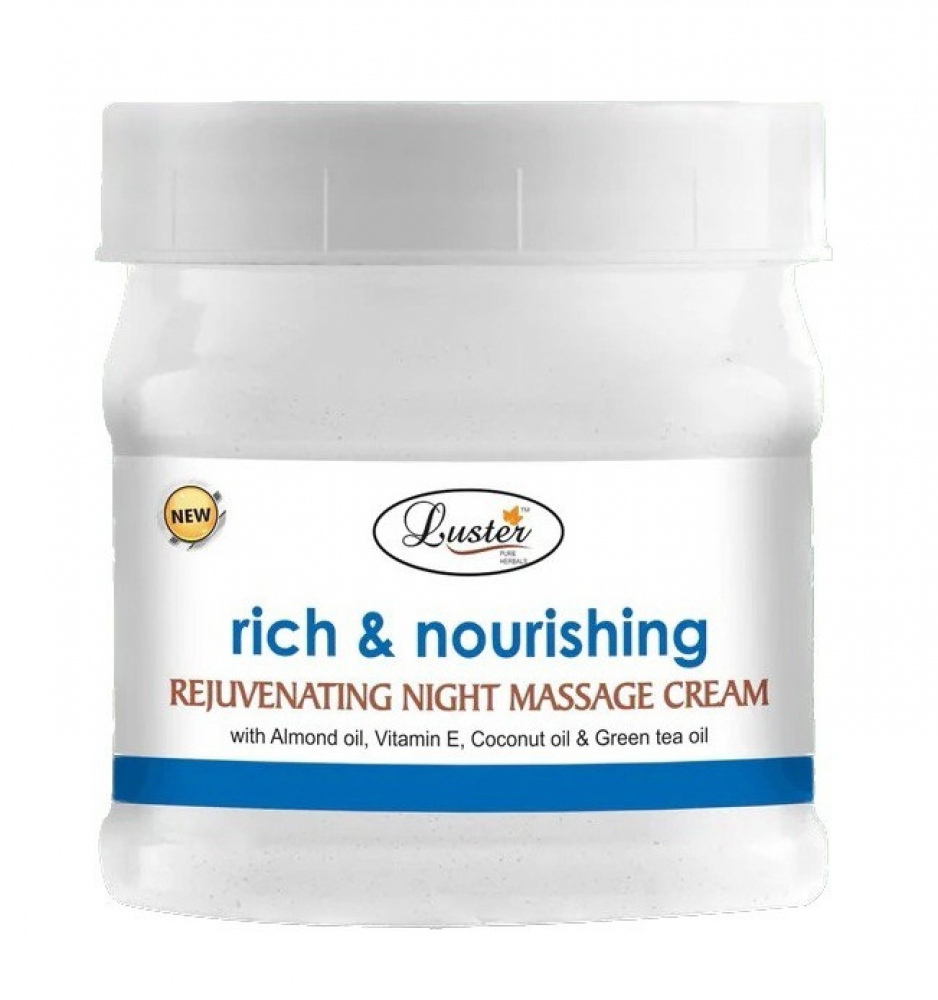 LUSTER Rich Nourishing Rejuvenating Massage Cream Ночной массажный крем для лица с миндальным и витамином E 500мл