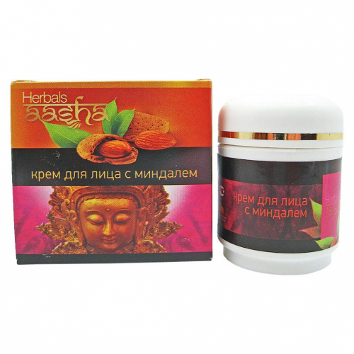 AASHA HERBALS Face cream with almonds Крем для лица с миндалем 50мл