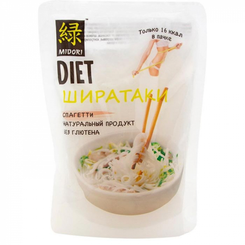 MIDORI Shirataki Noodles Spaghetti Лапша Ширатаки Спагетти 200г
